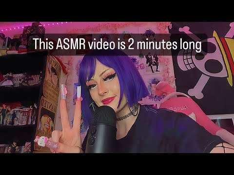 2 Minute ASMR// tapping, whispering, mouth sounds, mic scratching💞