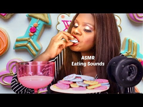 ASMR Milk Cookie Eating Sounds Chit Chat # Love