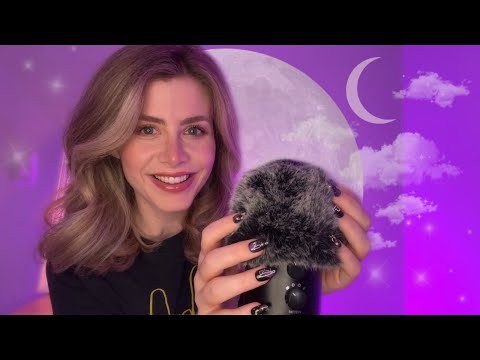 ASMR // Sleepy Slow Whispers 💜 UP CLOSE [Hand Movements & Finger Flutters]
