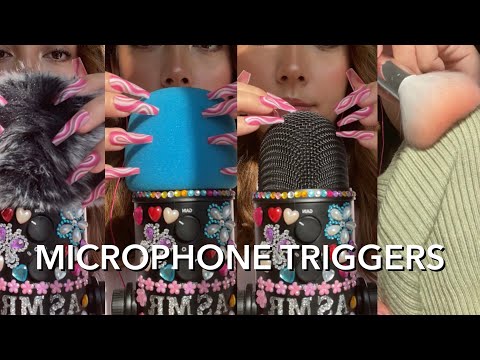 ASMR Mic triggers! 💞 ~fluffy, foam, fabric, and no cover~ | NO TALKING
