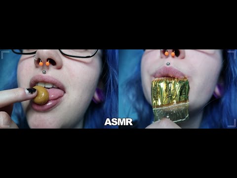 ASMR [Close Up] Hard Candy Mouth Sounds & Some Wrapper Noms | Lo-Fi In Your Ears 🍬
