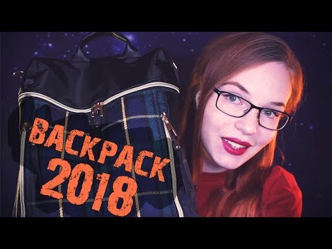 ASMR What's In My Backpack - School Supplies, Rummaging, Whisper, 10+ Triggers