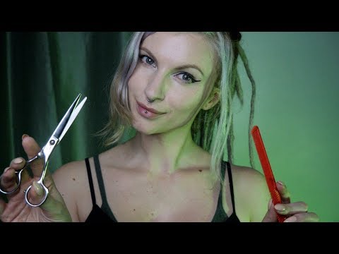 ASMR Hairdresser experience scissors tapping relax hair cut