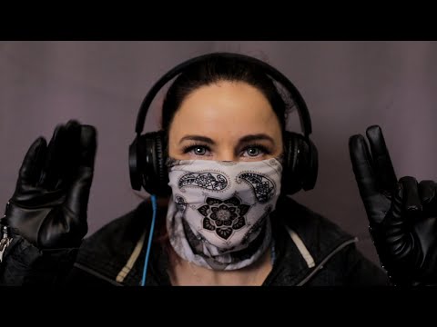 ASMR Scarf  Leather Gloves Muffled Whisper - Ninja