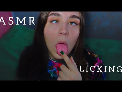 ASMR | mouth sounds | licking & kissing | kiss fingers | drool | АСМР ликинг