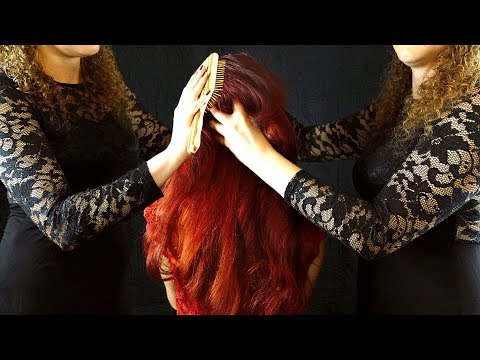 Beautiful Long Red Hair Brushing ASMR w/ Corrina Rachel and Lexi