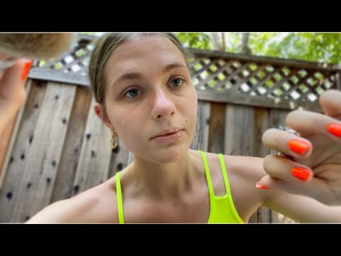 ASMR Outside🦋 Whispered Voice-Over, Hand Movements, Tapping