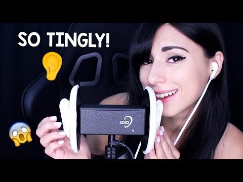 ASMR 3Dio Mouth Sounds and Ear Massage 👂|  FIRST TIME WITH NEW MIC! | Binaural, Tapping, Whisper