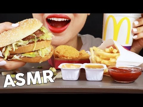 ASMR McDonald's BIG MAC, Chicken Nuggets 맥도날드 빅맥, 치킨너겟 먹방 | MINEE EATS