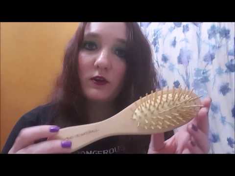 ASMR hair brushing and head massage soft whispering HD version