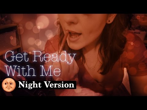 [🌙Night Version] *~Get Ready With Me ASMR~* 💄Hair curling, Makeup, Ramble & Update