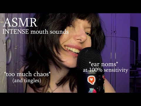 💦 Intense ASMR| Wet Mouth Sounds, Slow to Fast Ear Eating & Noms,  Chaotic Hand Movements & Tingles