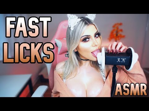 9 MINUTES OF FAST EAR LICKING ASMR 🤍 BOTH EARS 🤍