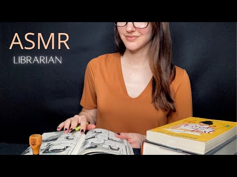 ASMR Librarian Roleplay l Soft Spoken, Book Sounds 📖