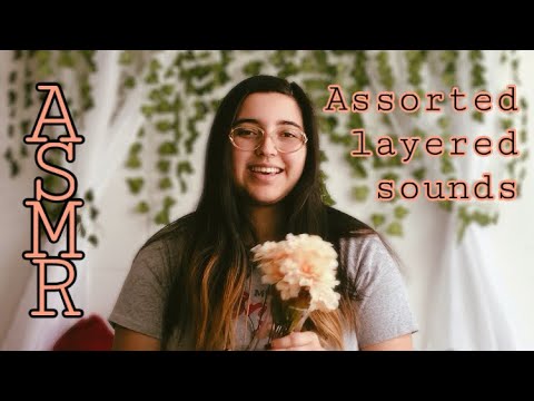 ASMR Layered Sounds | Glass Tapping, Fluffy Mic Touching, & Crinkles