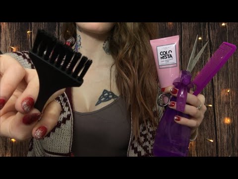 ASMR LYING STYLIST CUTS AND COLORS YOUR HAIR