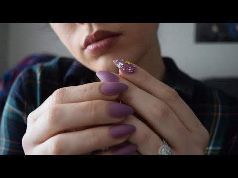 ASMR Long Nails, Hand Sounds, Nail Tapping, Finger Flutters