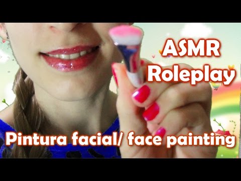 ASMR en español/ pintura facial niño /face painting/ bianural /3Dio