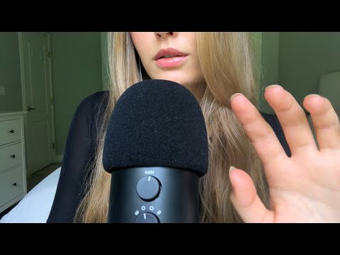 ASMR up close inaudible whispering with relaxing hand movements