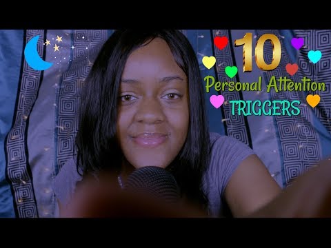 ASMR | 10 Personal Attention Triggers | (Scalp Massage, Plucking Your Eyebrows, Face Massage) ~