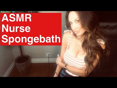 ASMR nurse gives you a spongebath and combs your hair