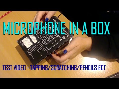 ASMR | Mic In A Box  - Tapping/Scratching/Touching/Scribbling/Colouring - TASCAM - TEST VIDEO