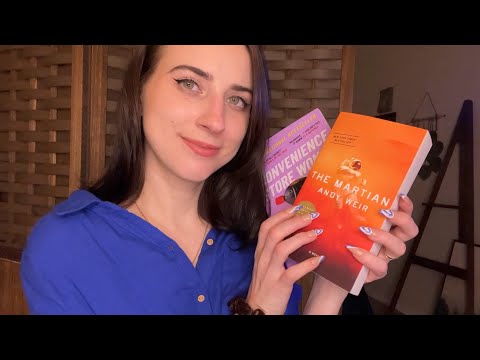 ASMR Book Fast Tapping + Gum Chewing 📚 (whispered, paperback books)