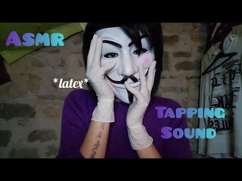 ASMR ◇ Tapping mask with latex gloves 🤍