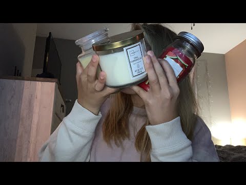 ASMR candle collection(glass tapping, lid sounds)
