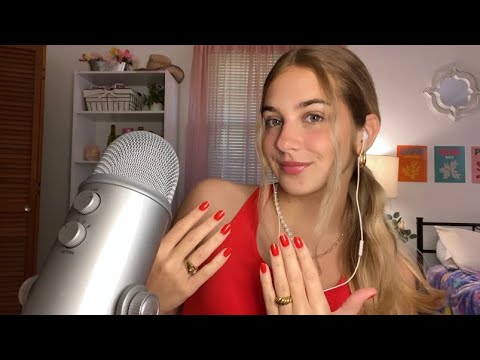 ASMR Red Triggers 🍒 Tapping, Textured Scratching, Whispers