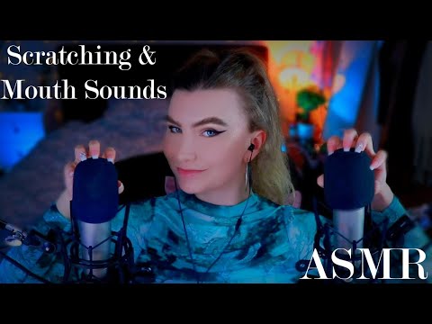 ASMR Scratching & Mouth Sounds - Deep mic scratches w/ layered mouth sounds and breathing for sleep