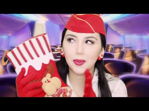 ASMR AIRLINES ✈️ First Class Flight ✈️ Relaxing Singing to Sleep - Flight Attendant RolePlay