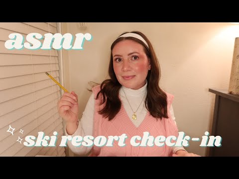 ASMR Winter Ski Resort & Lodge Check-In ⛷ 🏔 Soft-Spoken