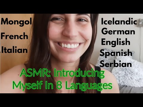 ASMR: Introducing Myself In 8 Languages - Hand Movements - Mouth Sounds