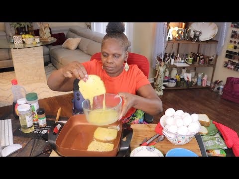 ASMR Cooking French Toast Butter Onions Fried Fried Eggs
