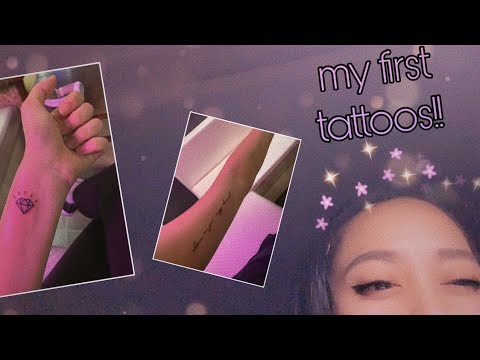 ASMR Vlog | getting my first tattoos!!💎 + the meanings behind them :)) 💓