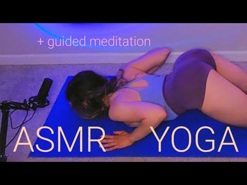 ASMR Tingle Yoga for the Throat Chakra + Guided Meditation 💙 SUPER RELAXING
