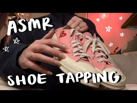 asmr: tapping and scratching on shoe collection