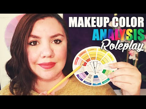 ASMR Color Analysis with Makeup TEST ROLEPLAY / Pencil and Fabric Sounds