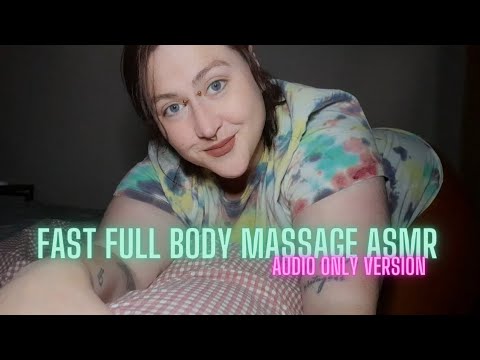 ASMR Fast and Aggressive Full Body Massage 💤 🖤 Arms, Hips, Chest and Ab Massage w/ Pillow Audio-Only