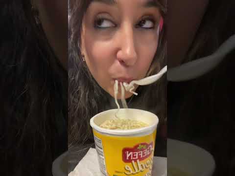 Noodle Soup ASMR Eating Slurping Sounds 🍜 #asmr #mukbang #shorts