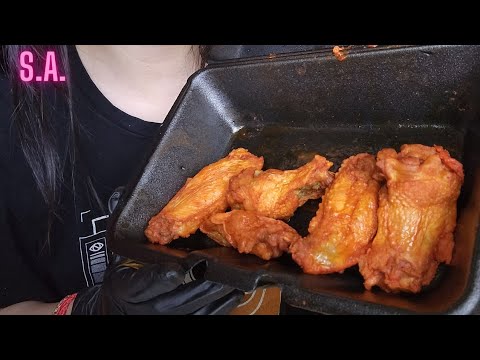 Asmr | Leftover Chickens Original Hot Flavor Eating Sounds