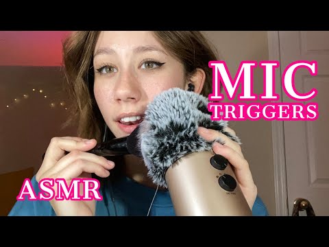 ASMR | attempting mic triggers!! +fluffy mic cover +tape on mic +mouth sounds