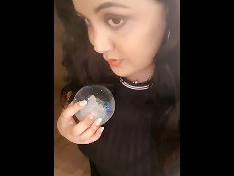 ASMR Nails Tapping on Glass SnowGlobe Paper Tearing Ripping Whispering