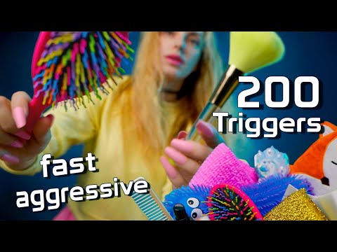 ASMR Fast Aggressive 200 Triggers Ultra Tingly Random ASMR