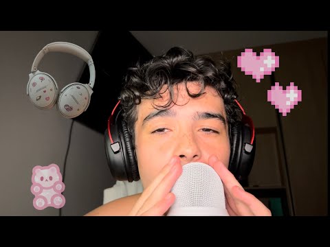 Whispering ASMR Mic Blowing, Mouth Sounds, Come Hangout with me :)