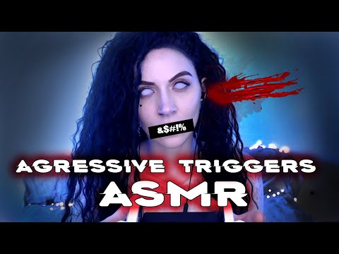 ASMR Agressive Triggers, ear tapping, tapping, angry kisses | ASMR_kotya