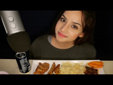 ASMR Eating an Egyptian Meal: Cooked Okre with Deep Fried Chicken Potatoes and Rice Muchbang