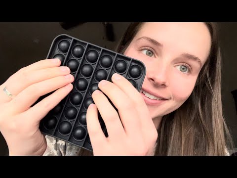 ASMR random triggers (tapping, scratching, whisper ramble, mouth sounds)