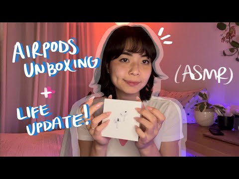 asmr: airpods pro unboxing + little life update ♡